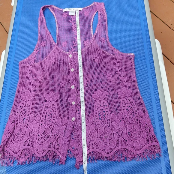 Crochet cotton tank/vest rezrekshn by Esther Chen size medium - Picture 7 of 9